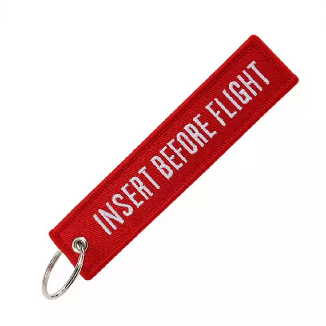 insert before flight key chain